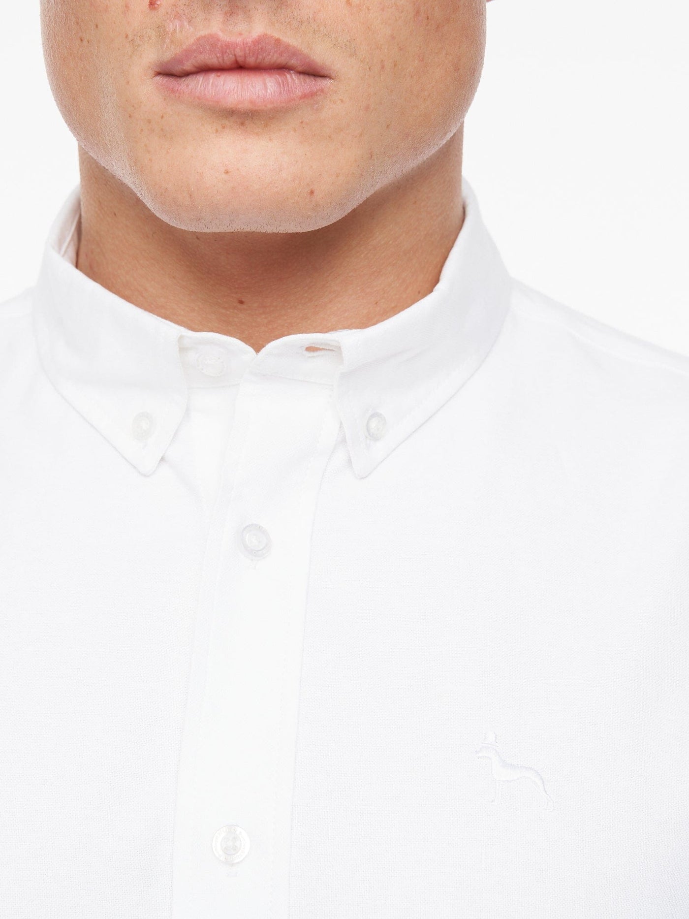 Balton Short Sleeve Oxford Shirt White