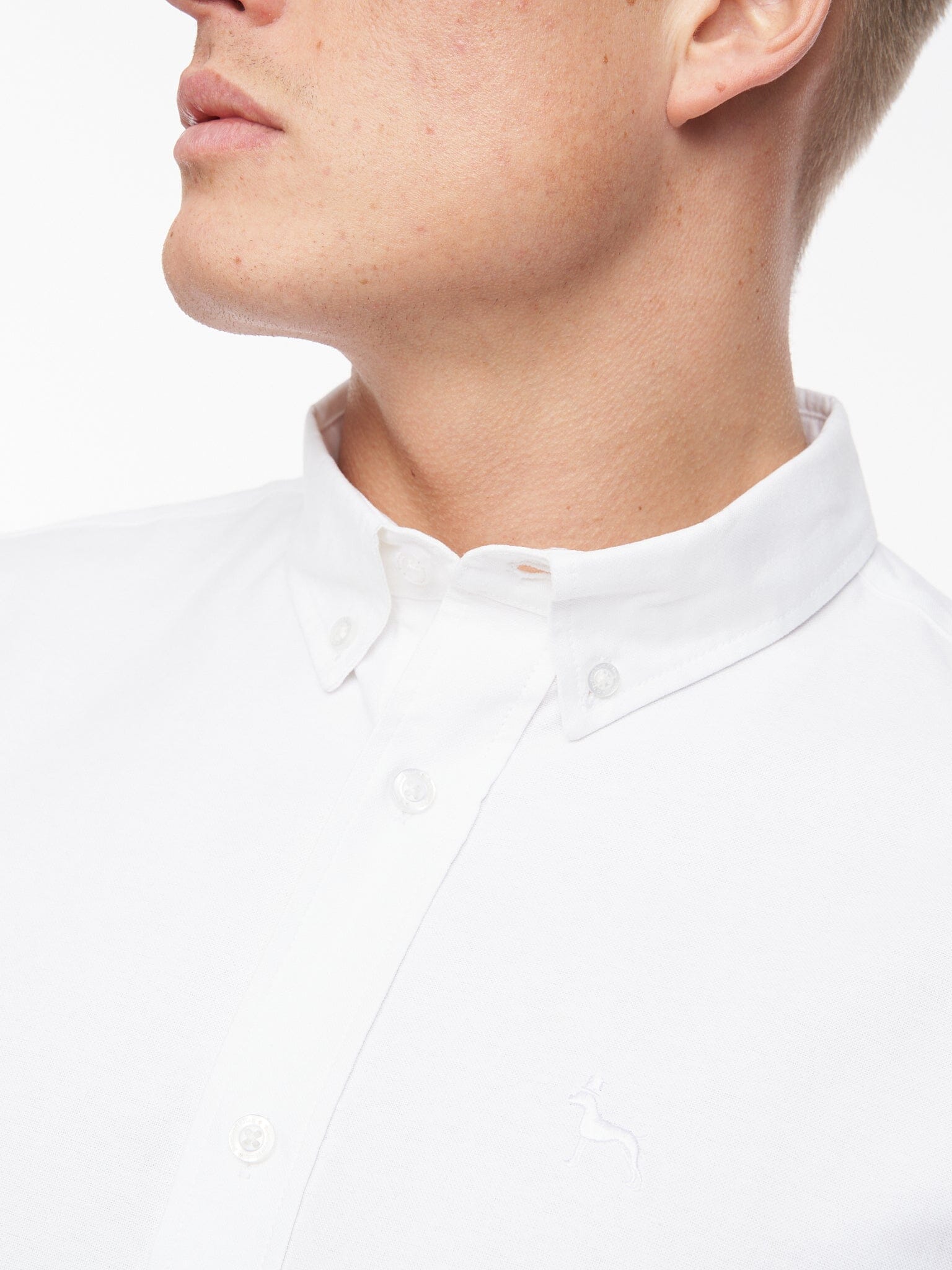 Balton Short Sleeve Oxford Shirt White