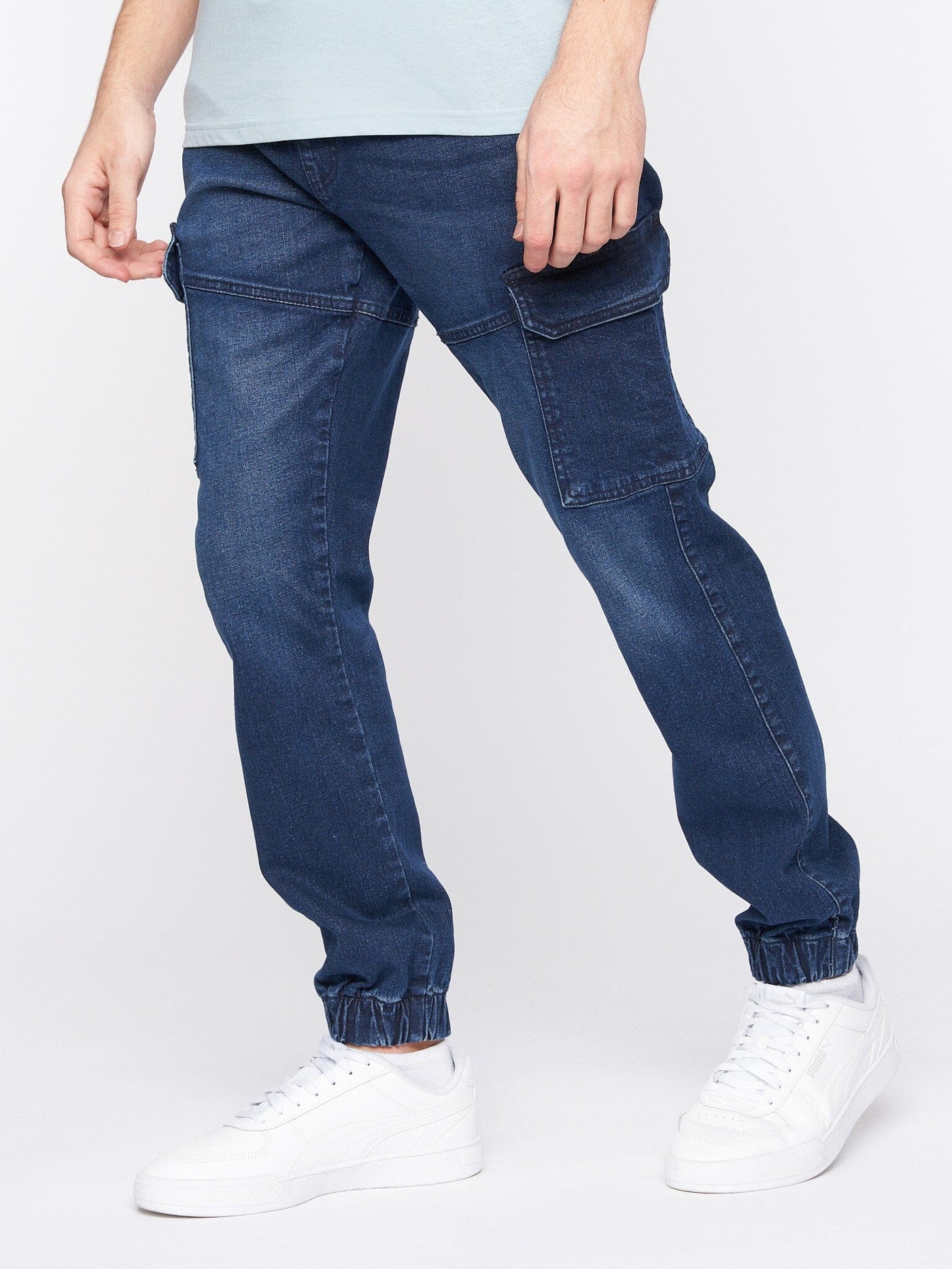 Malimore Cargo Cuff Jeans Dark Wash