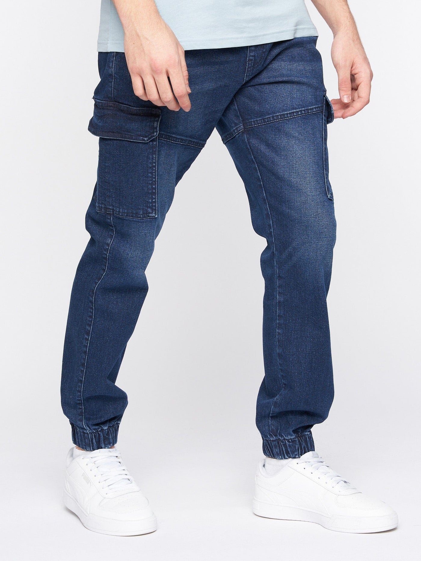 Malimore Cargo Cuff Jeans Dark Wash