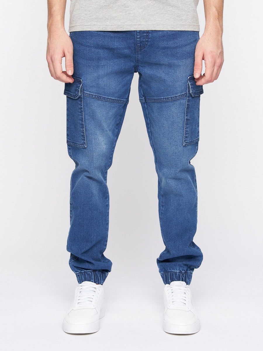 Malimore Cargo Cuff Jeans Stone Wash