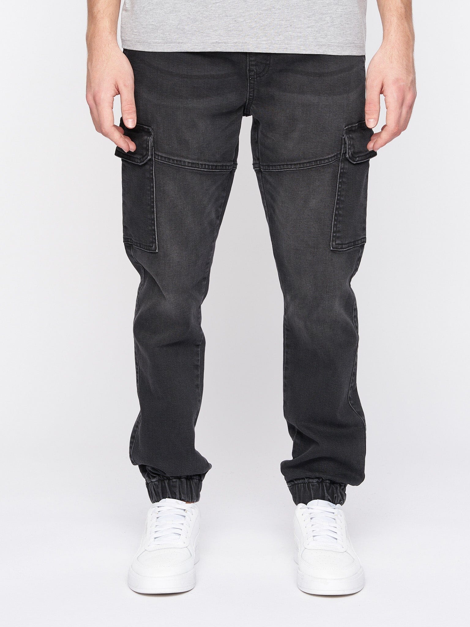 Malimore Cargo Cuff Jeans Black Wash