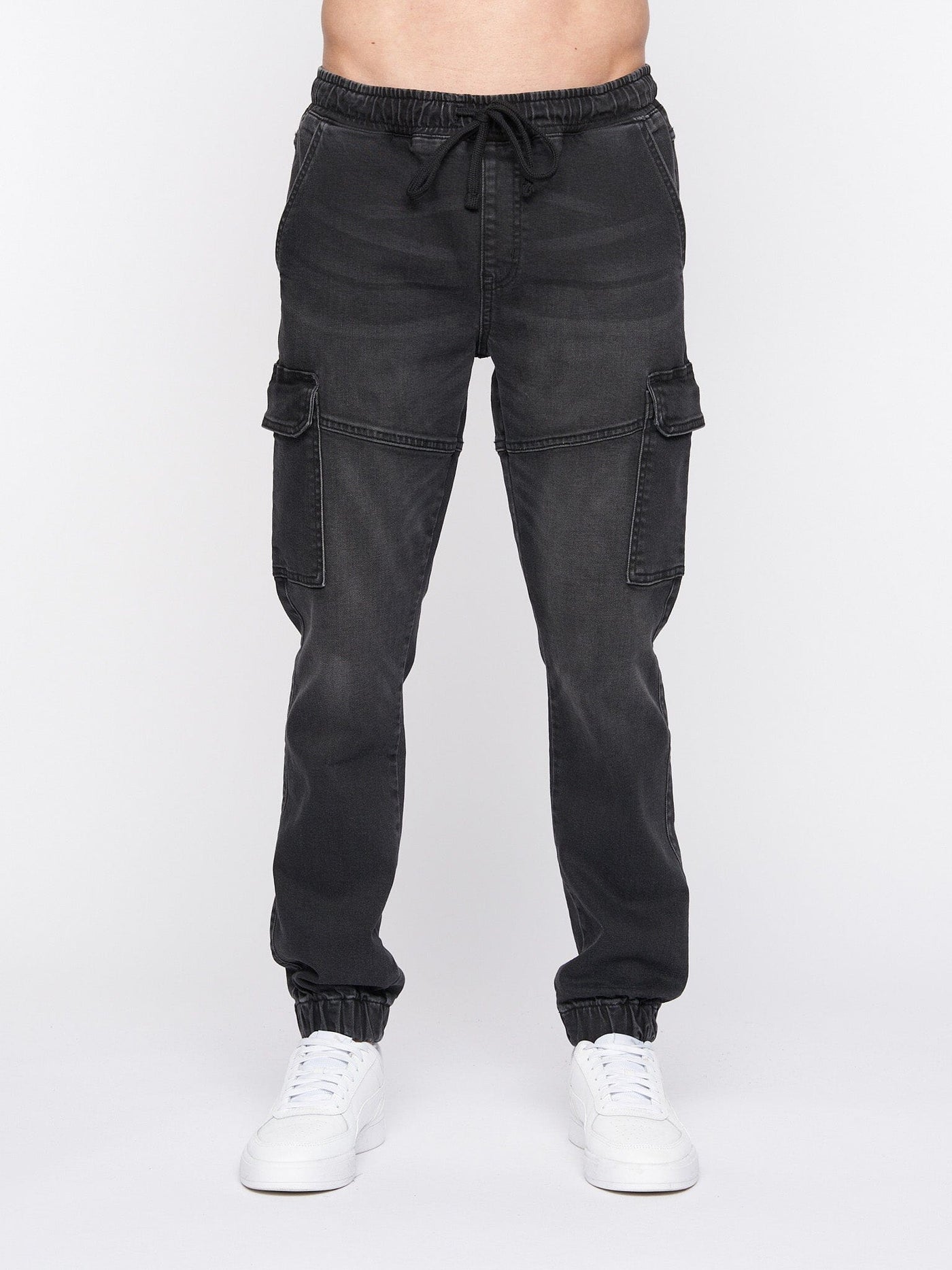 Malimore Cargo Cuff Jeans Black Wash