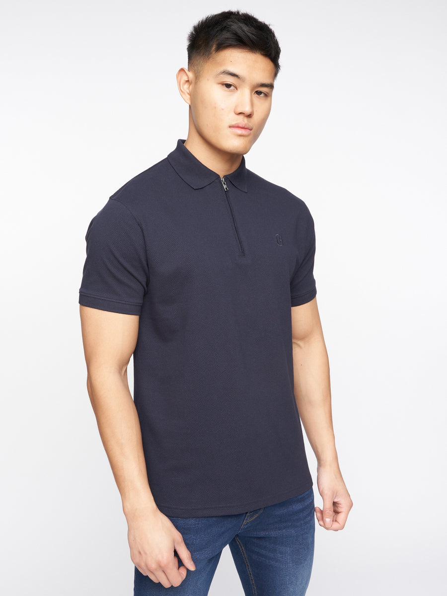 Telepart Zip Polo Navy