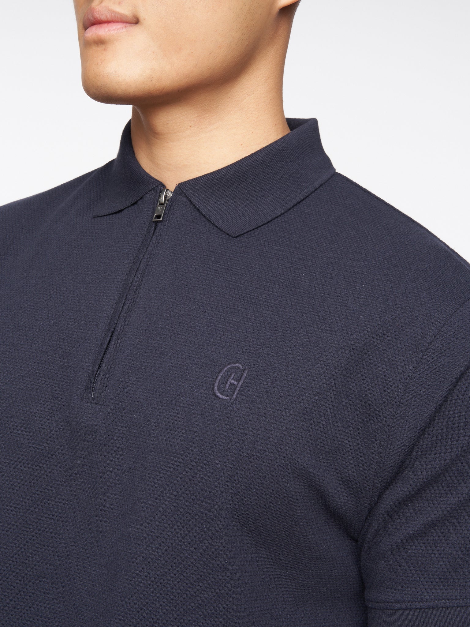 Telepart Zip Polo Navy