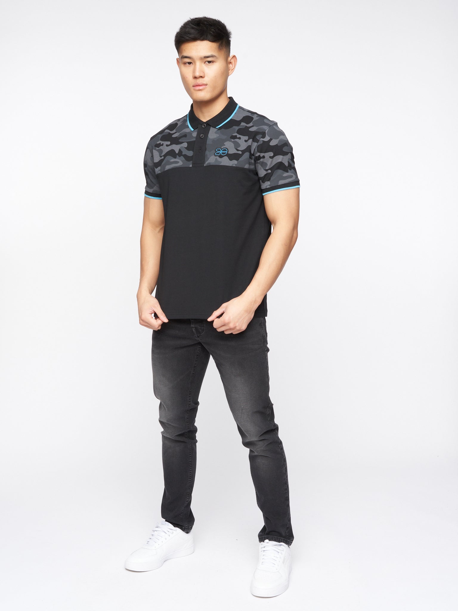 Brightling Camo Polo Black