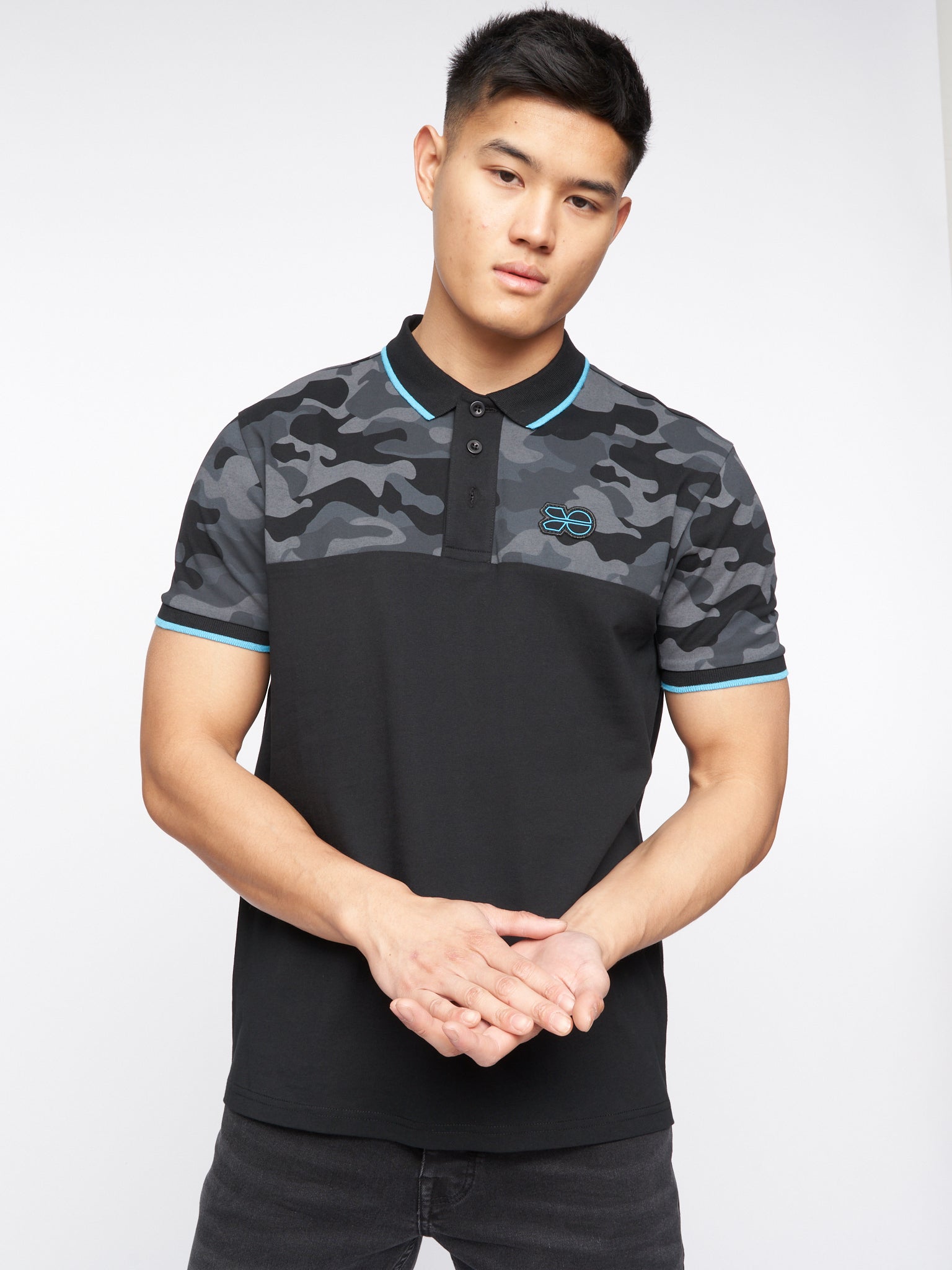 Brightling Camo Polo Black