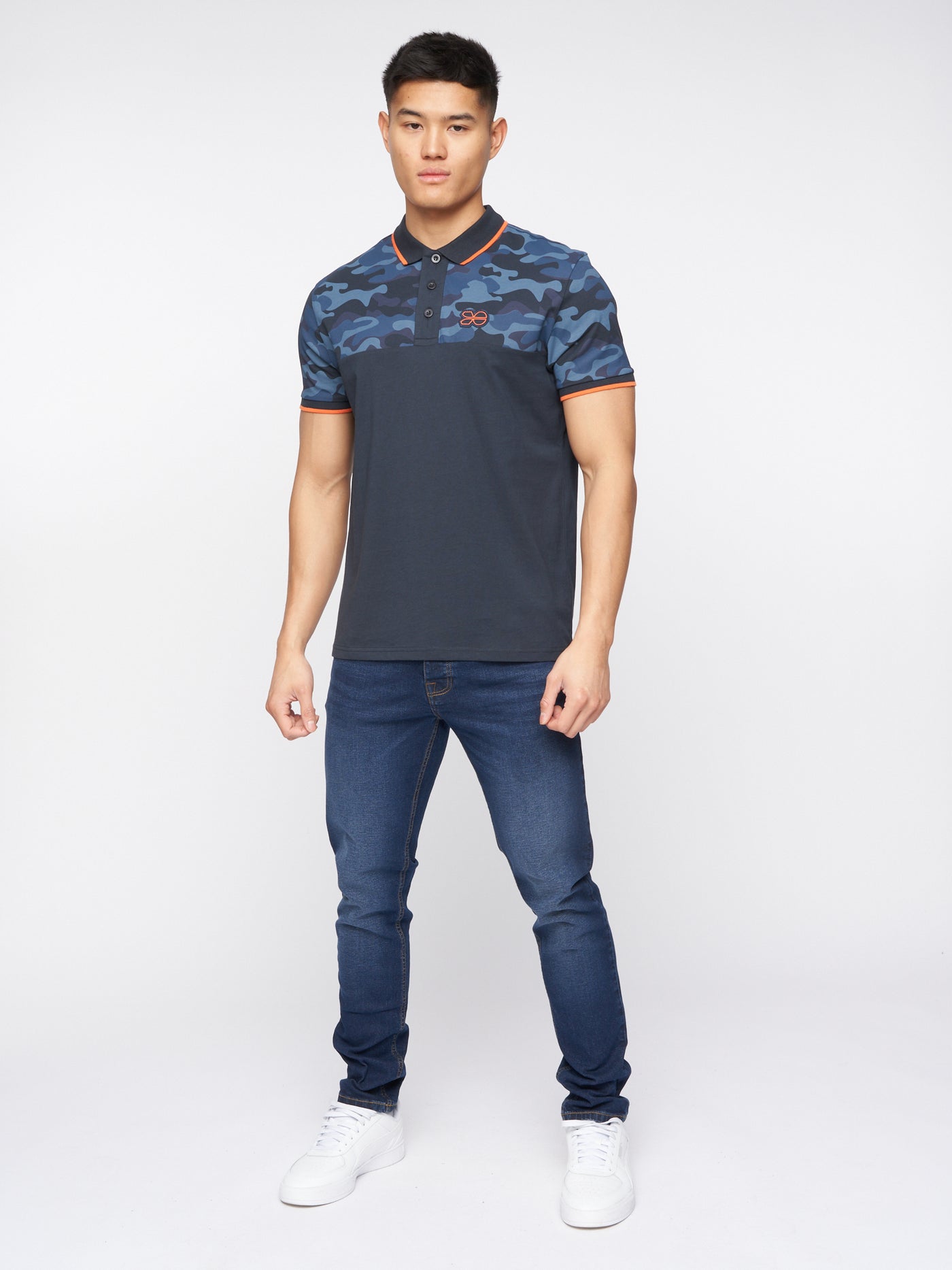 Brightling Camo Polo Navy