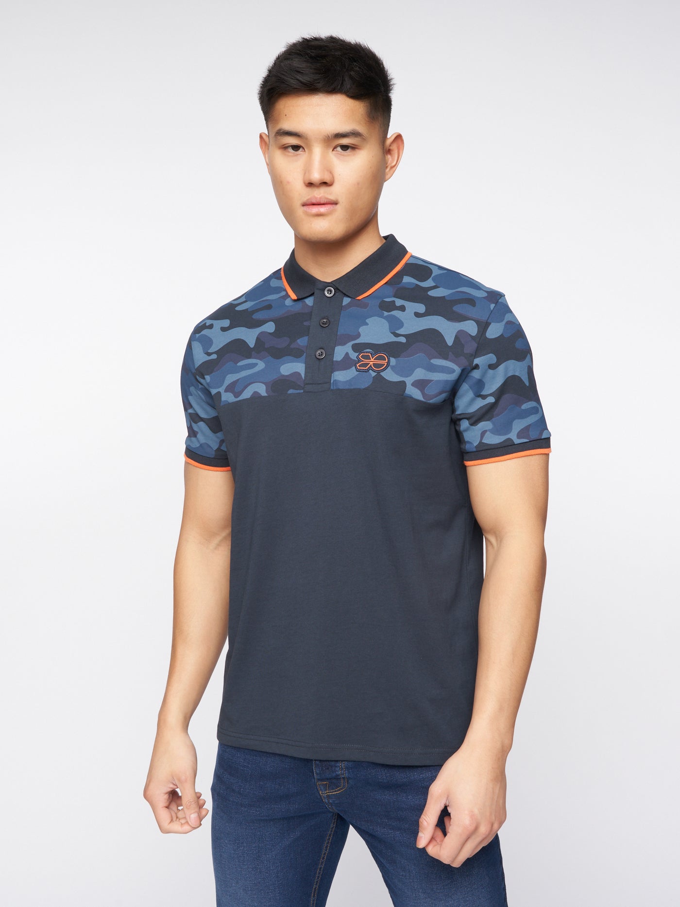 Brightling Camo Polo Navy