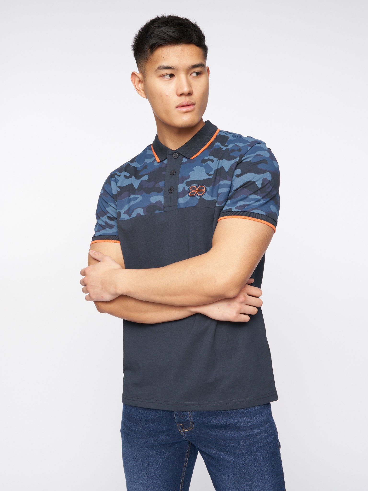 Brightling Camo Polo Navy