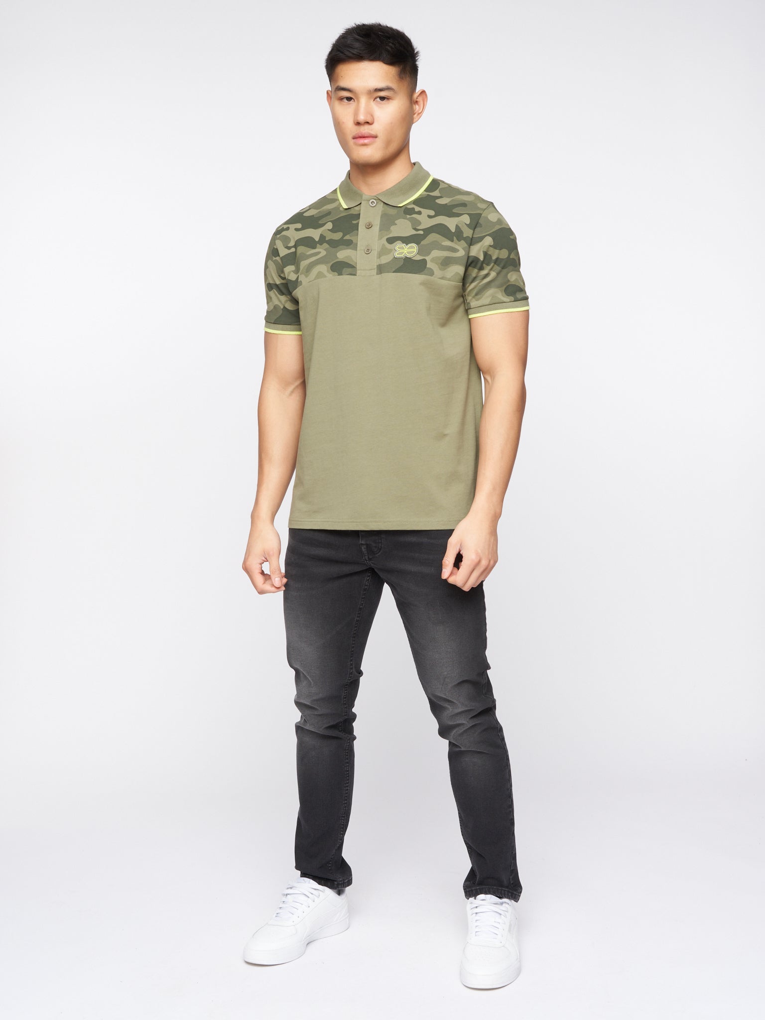 Brightling Camo Polo Olive