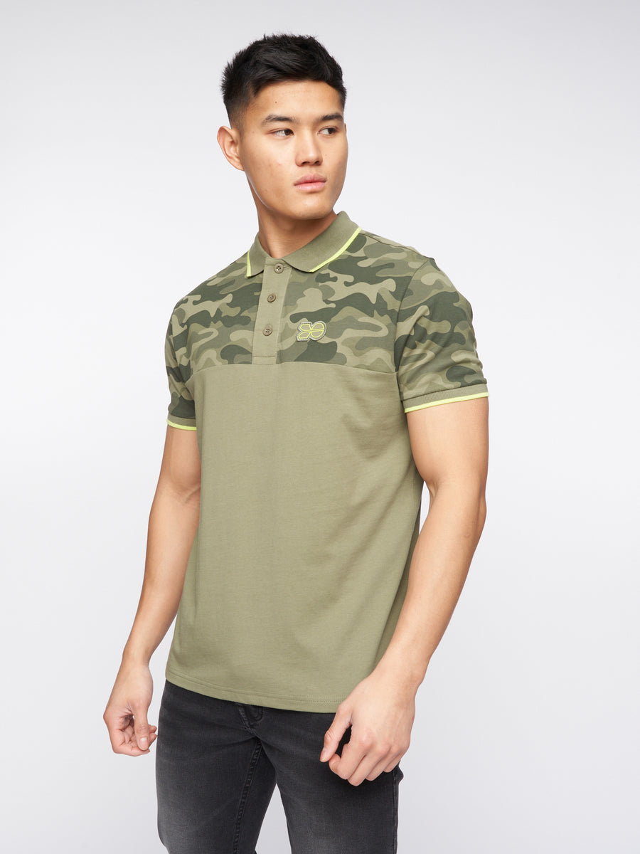 Brightling Camo Polo Olive