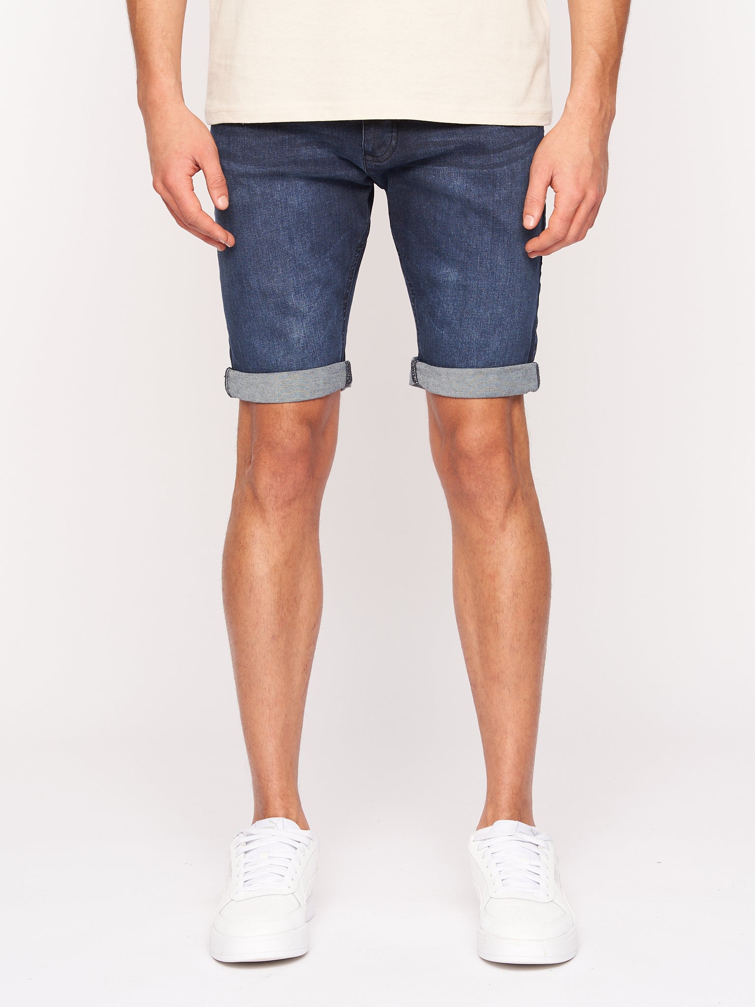 Reestier Denim Shorts Dark Wash