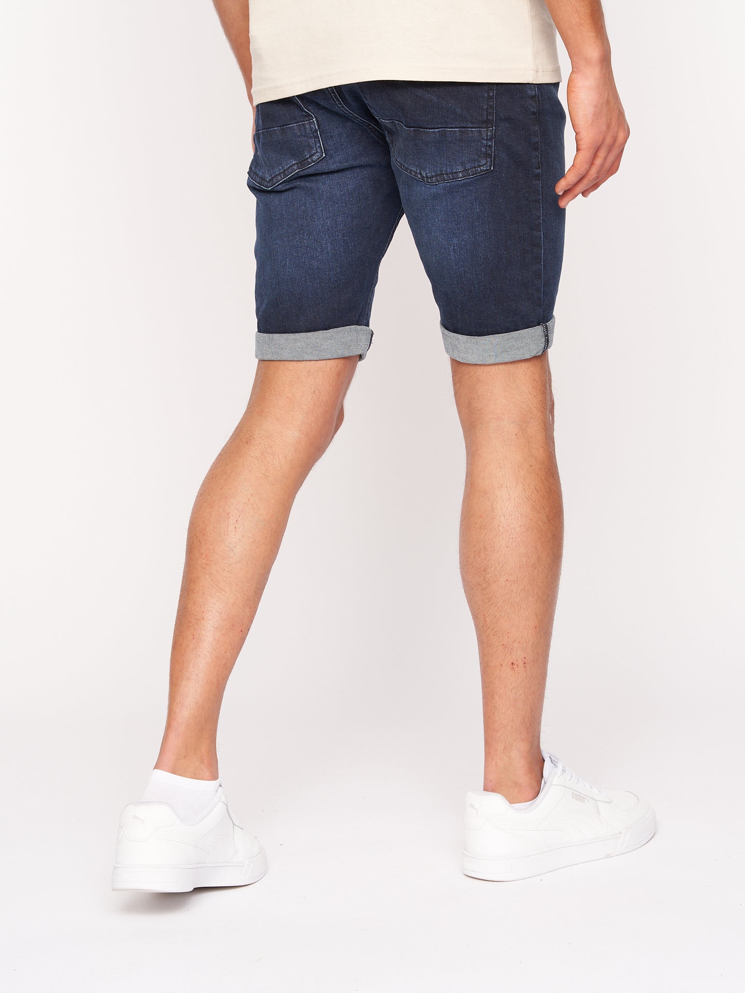 Reestier Denim Shorts Dark Wash