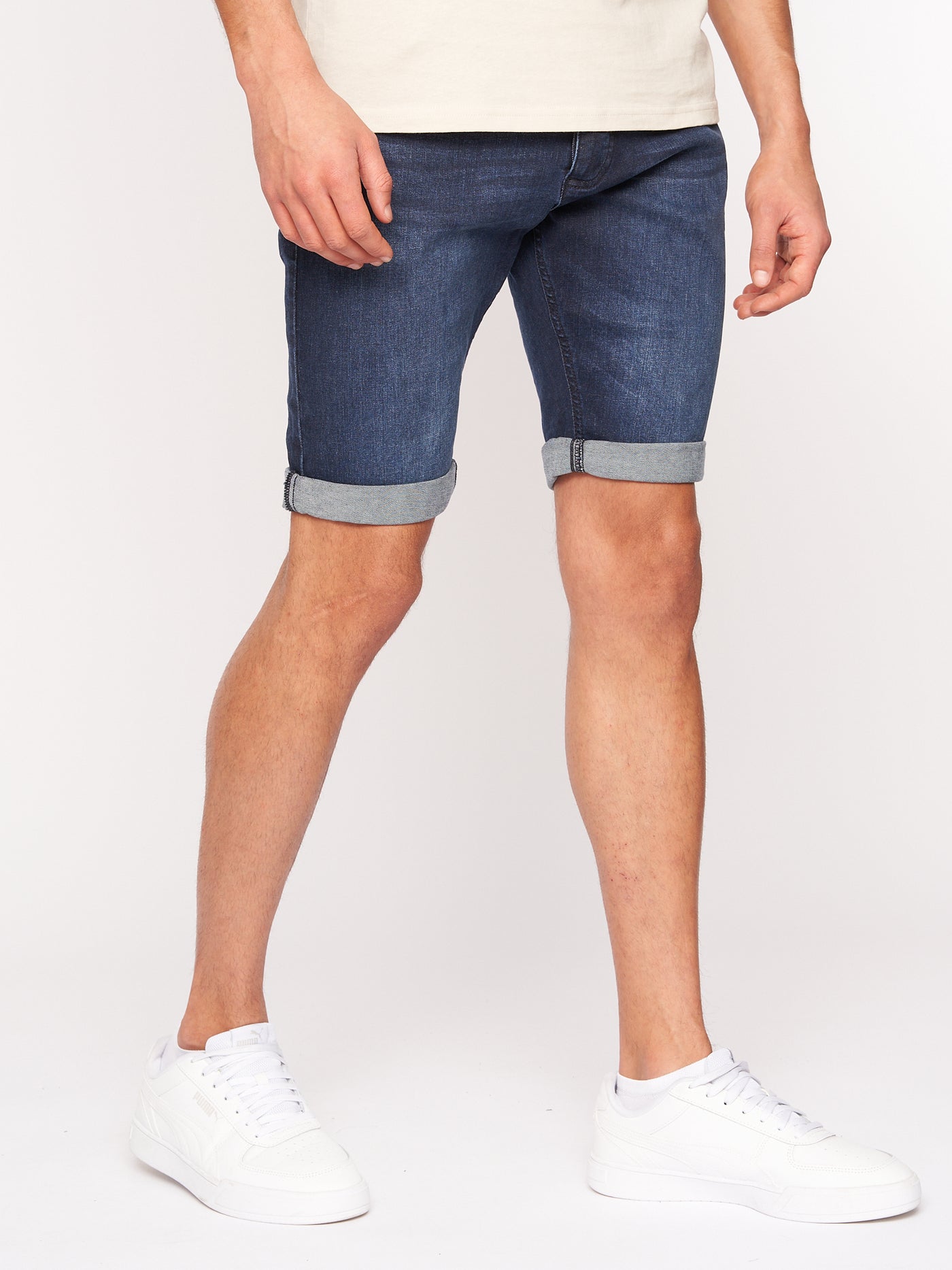 Reestier Denim Shorts Dark Wash