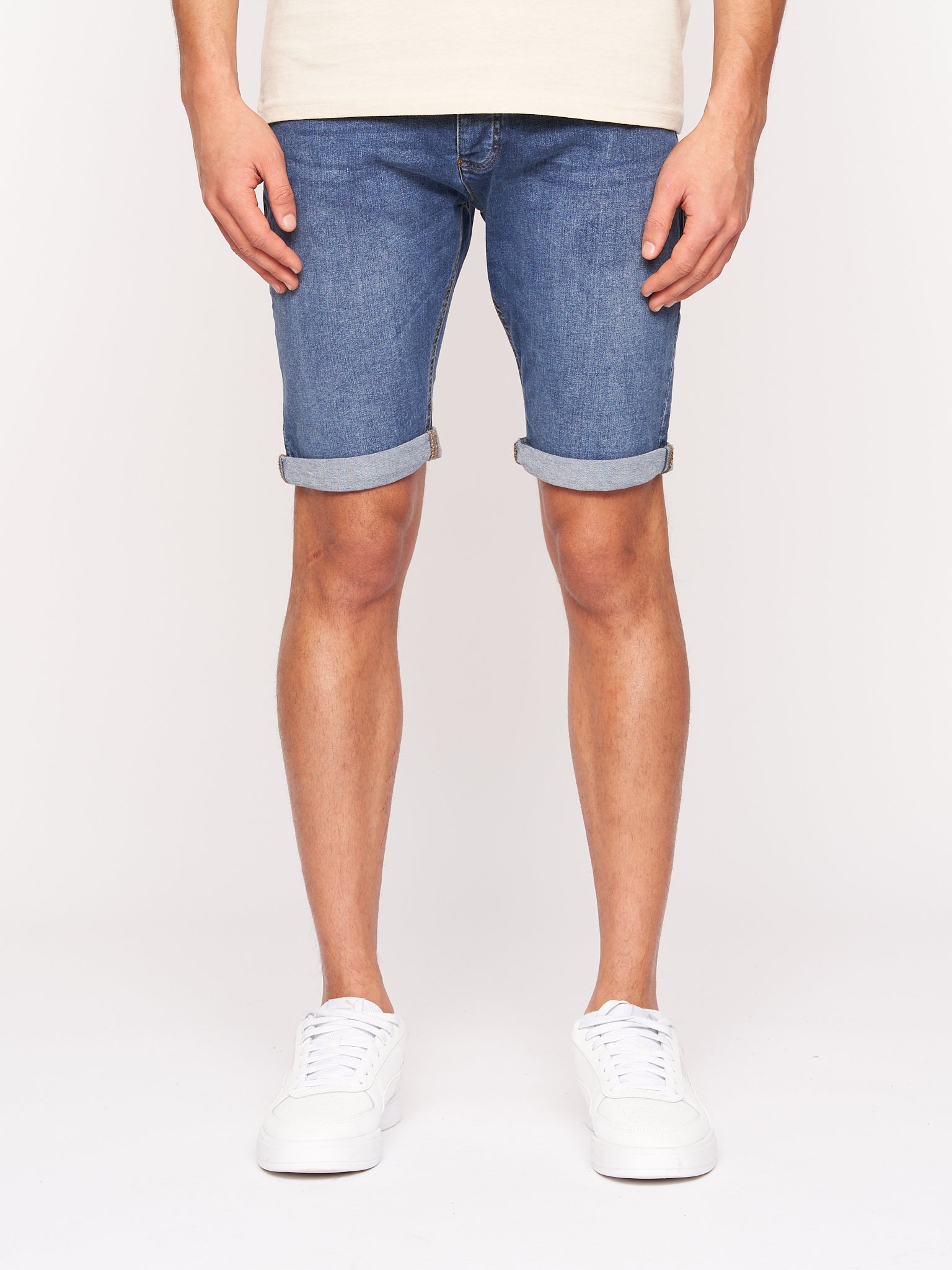 Reestier Denim Shorts Mid Wash