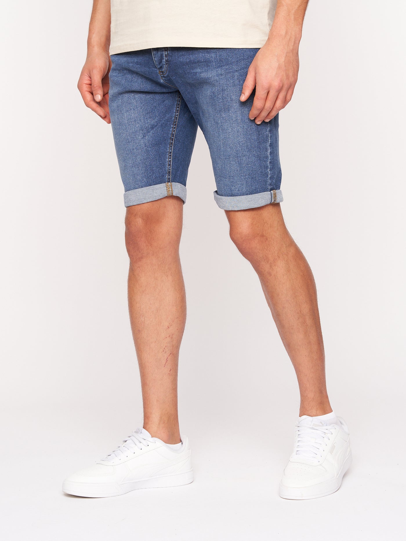 Reestier Denim Shorts Mid Wash