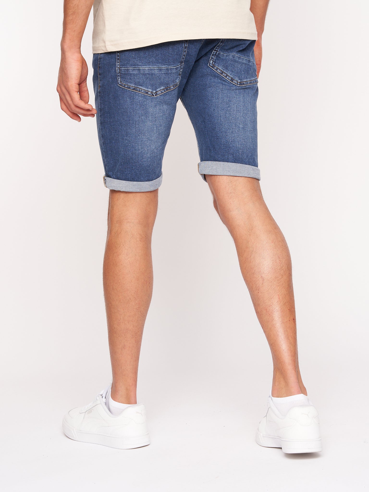 Reestier Denim Shorts Mid Wash