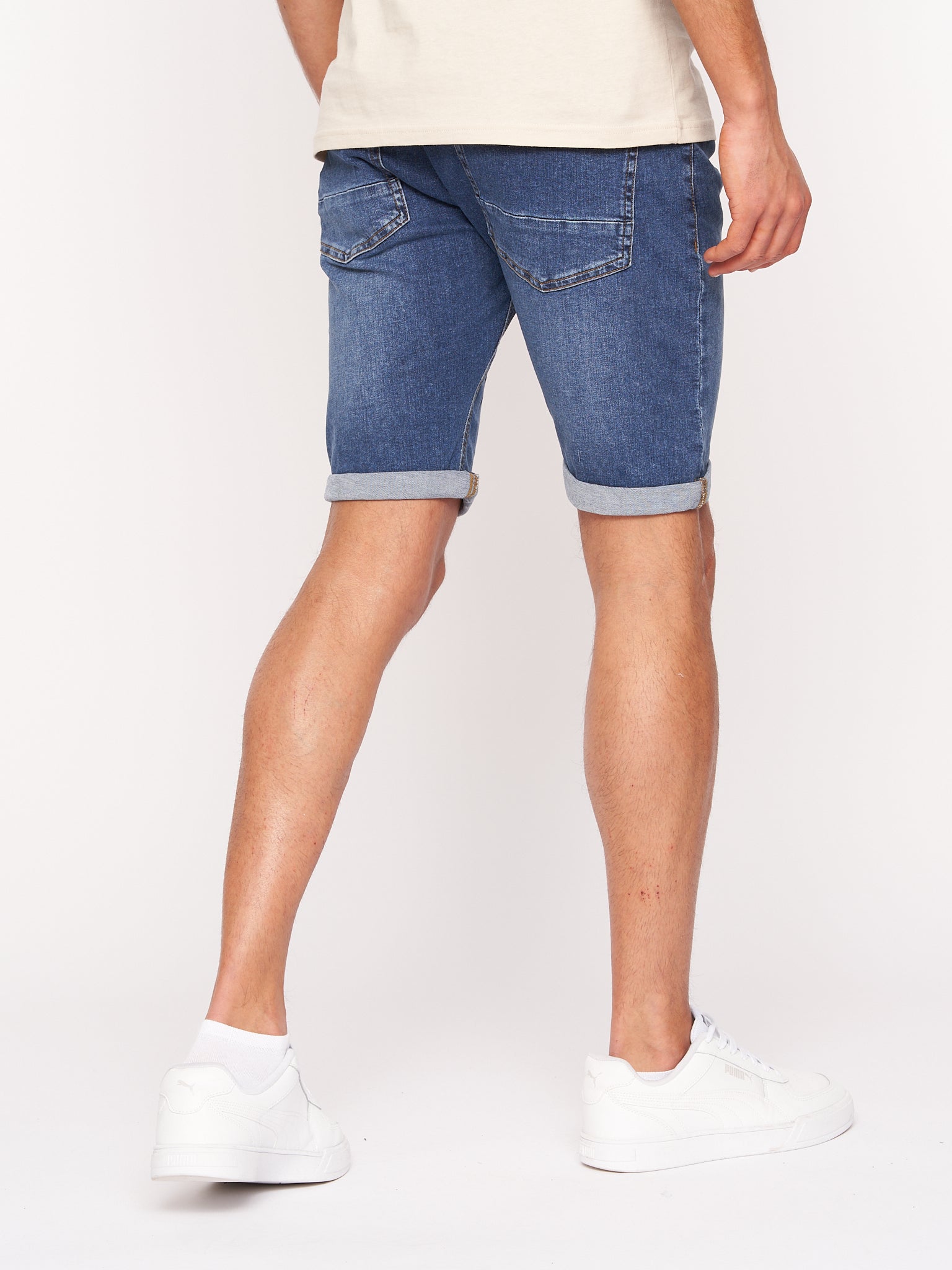 Reestier Denim Shorts Mid Wash