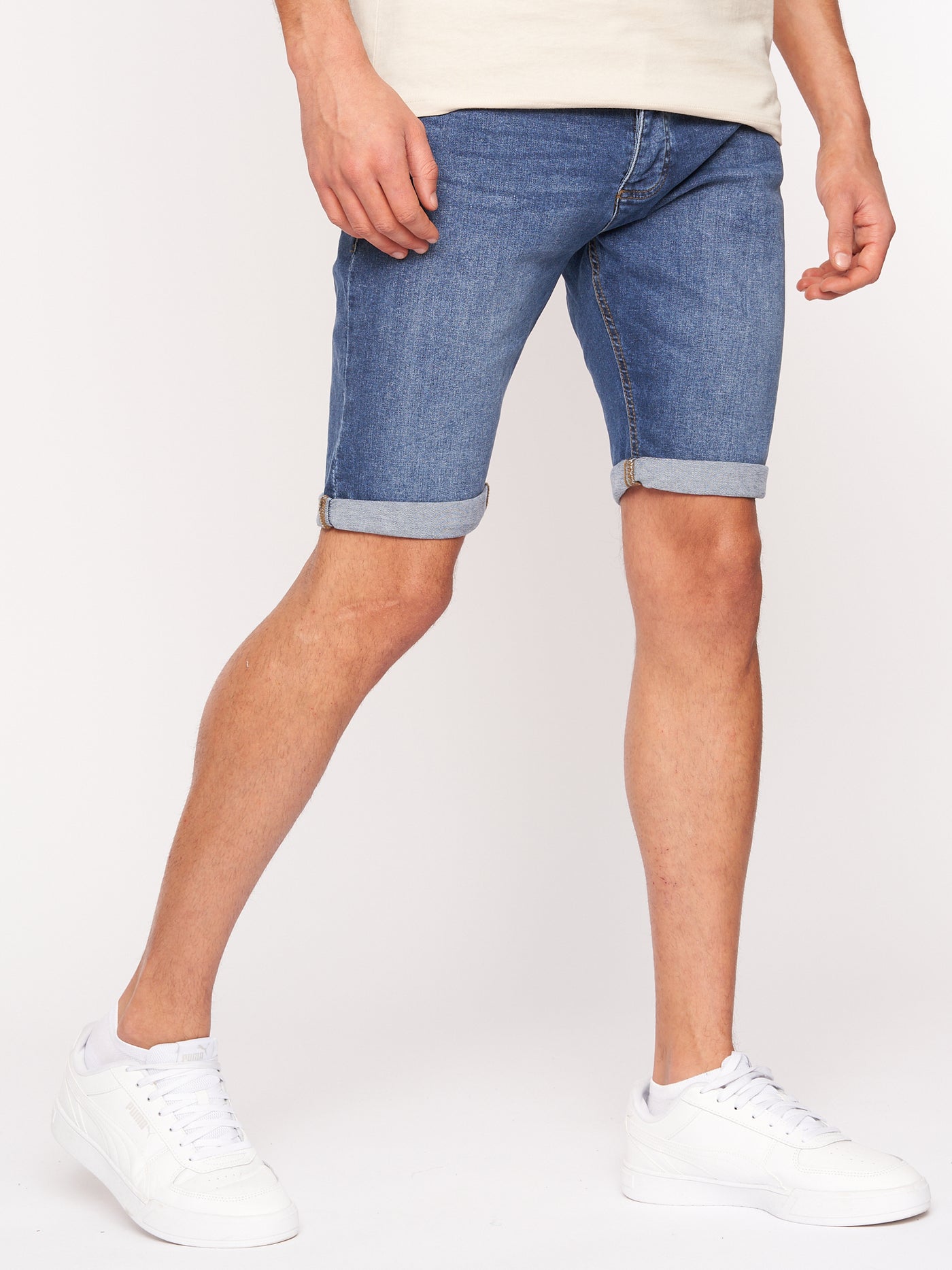 Reestier Denim Shorts Mid Wash