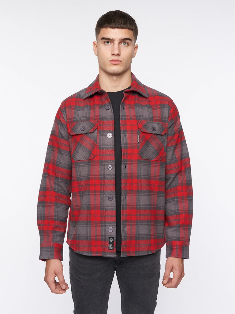 Mens on sale red overshirt