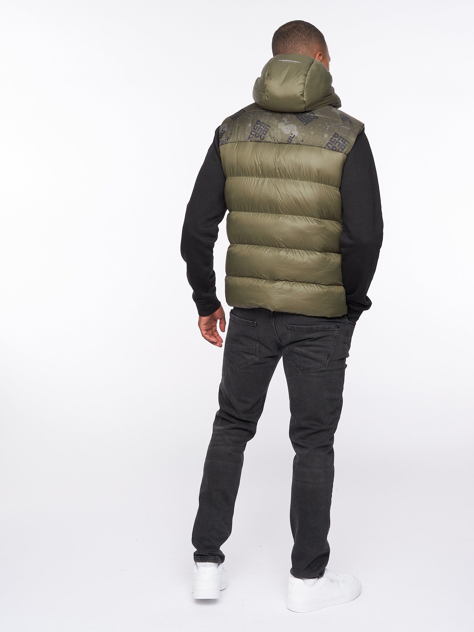 Rierson Hooded Gilet Dark Olive