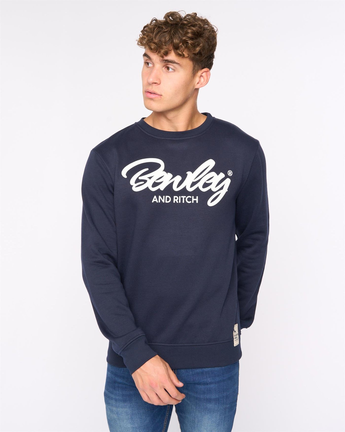 Mens Yardley Crew Sweat Navy