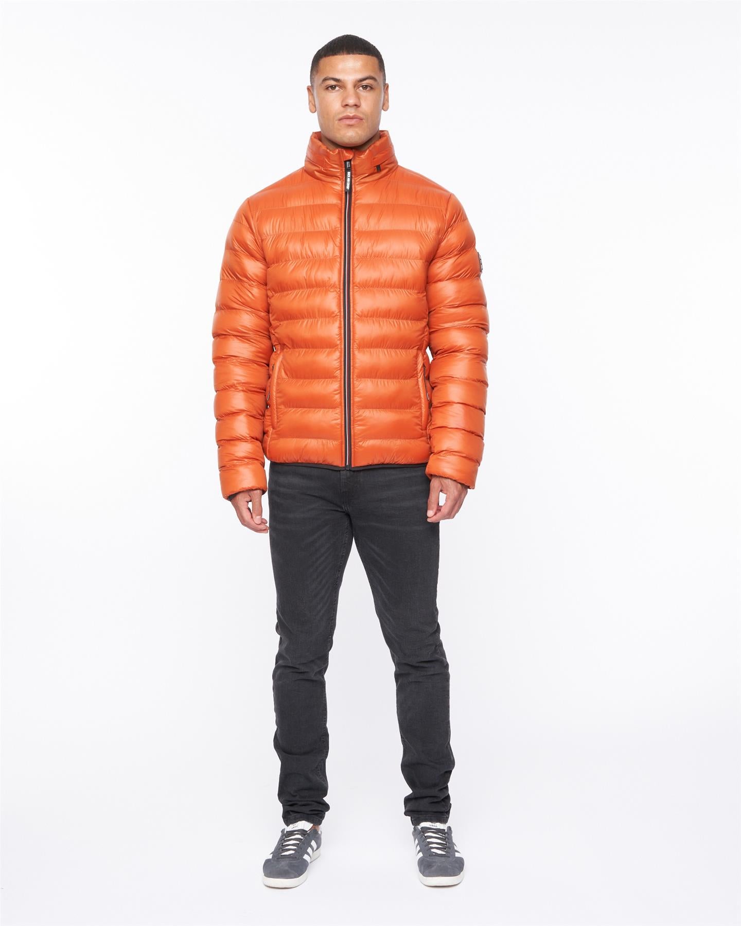 Mens Shemmy Two Quilted Jacket Orange