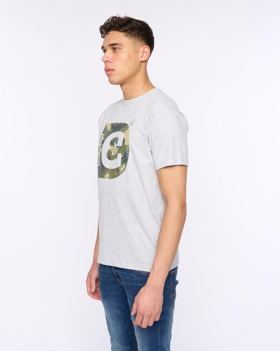 Mens Deecee T-Shirt Grey Marl