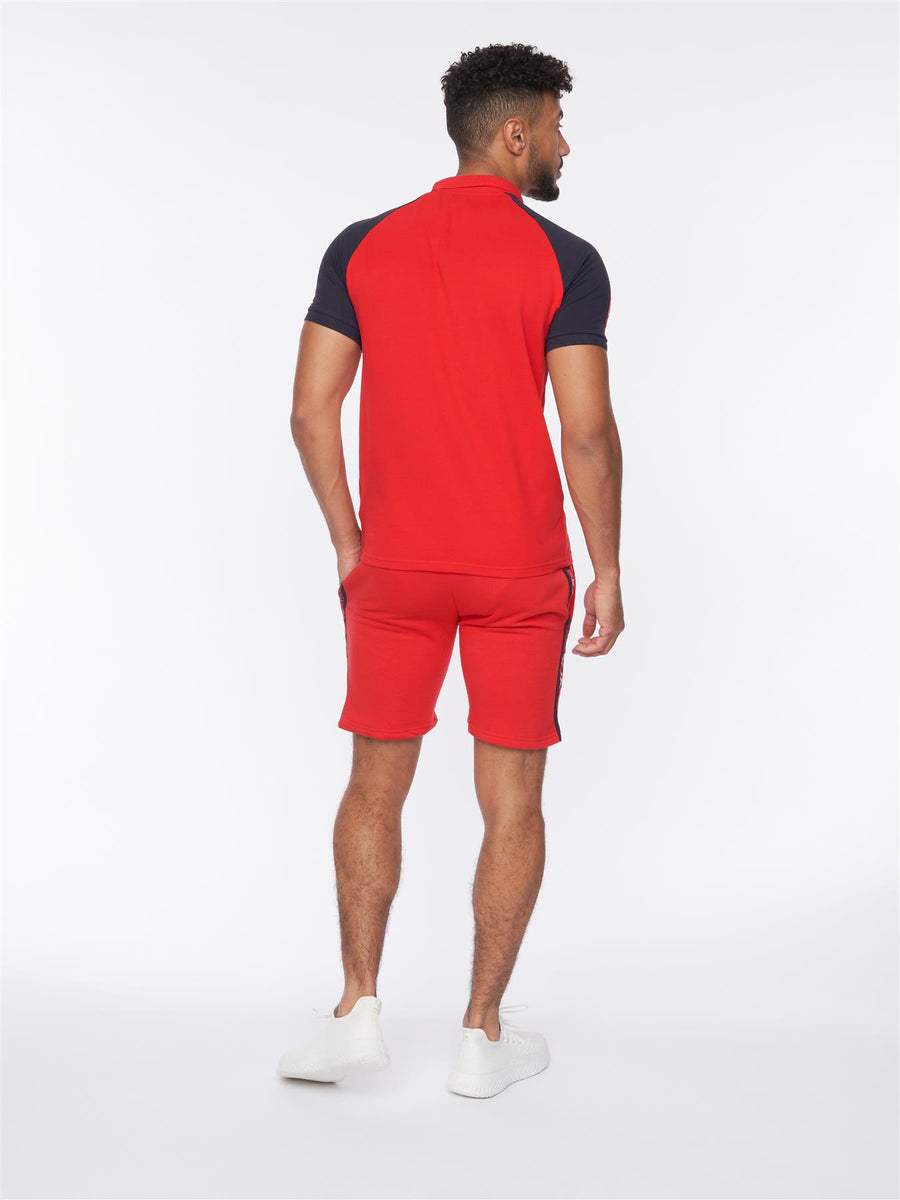 Mentella Polo/Shorts Set Red