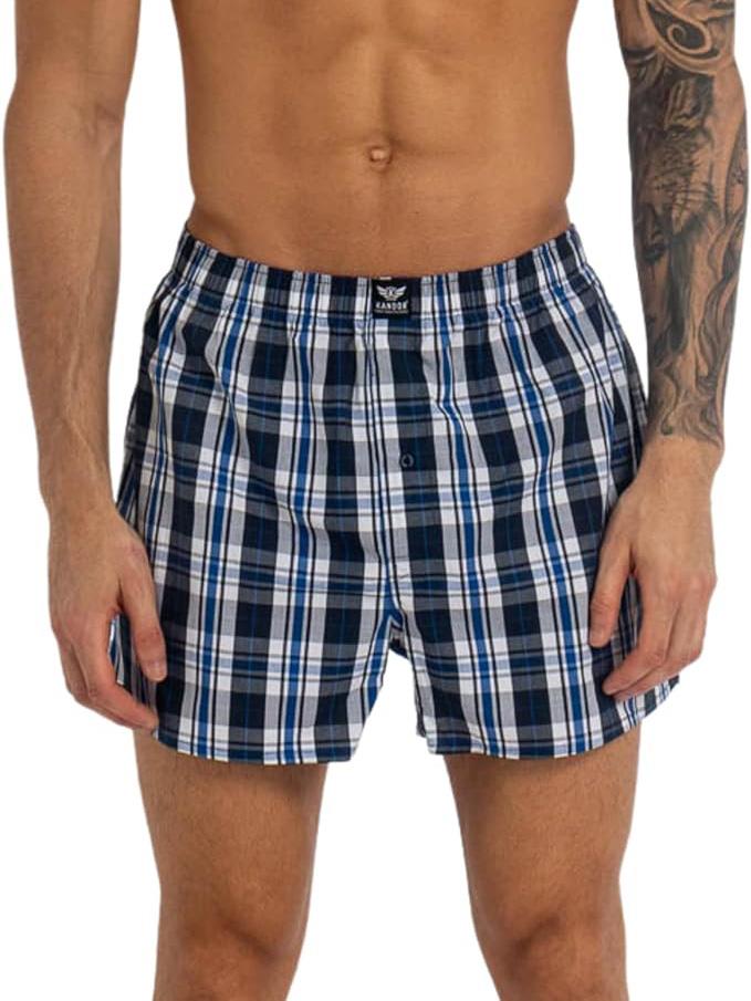 Men's Daxhe Woven Boxers 6pk Blue Check