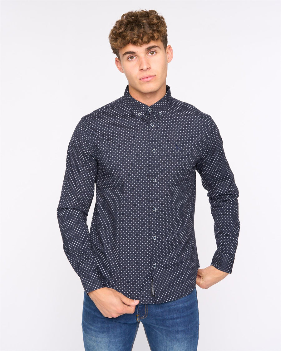 Mens  Broadley Slim Fit Shirt Navy