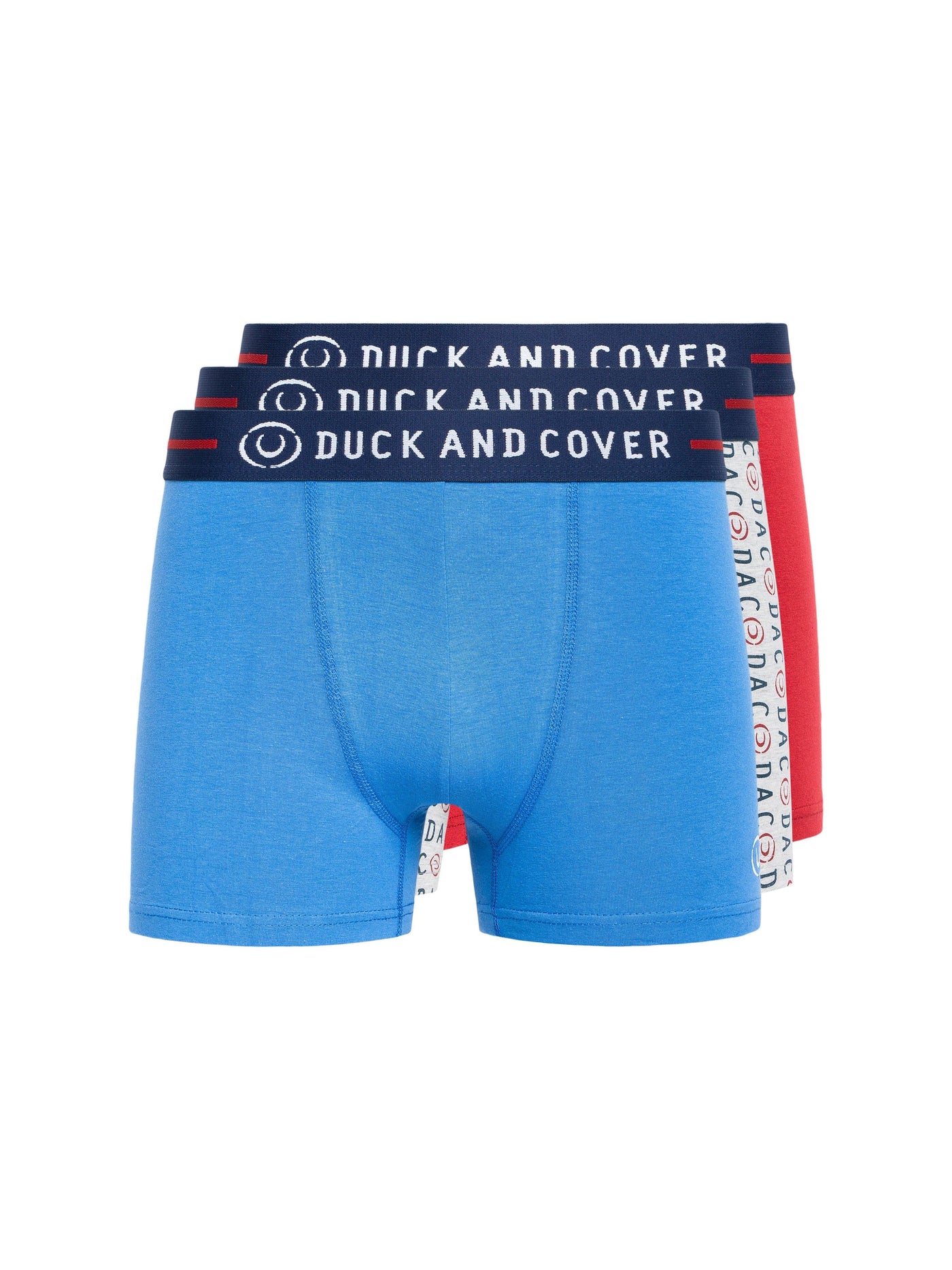 Mens Stamper 2 Boxer Shorts 3pk Blue