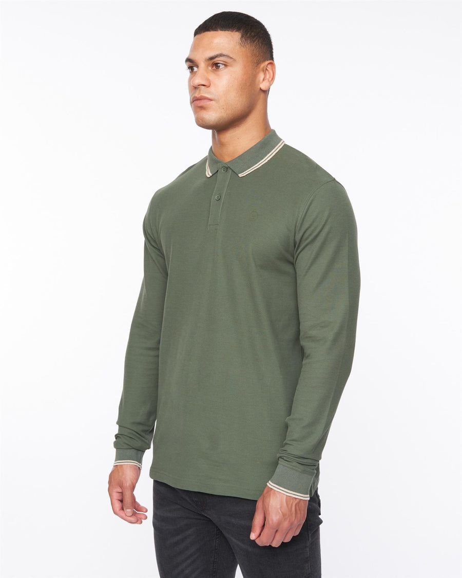 Mens Roxberry Long Sleeve Polo Forest Green