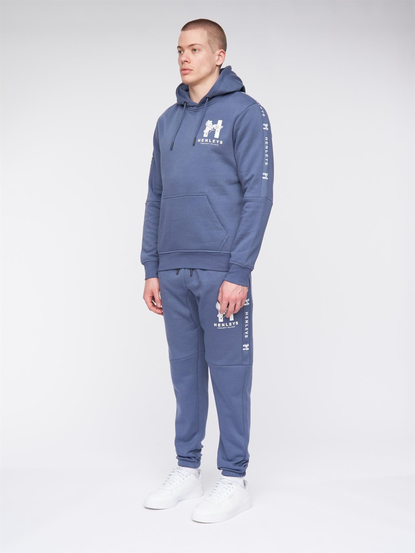 Mens Tapehen Hoodie Deep Blue