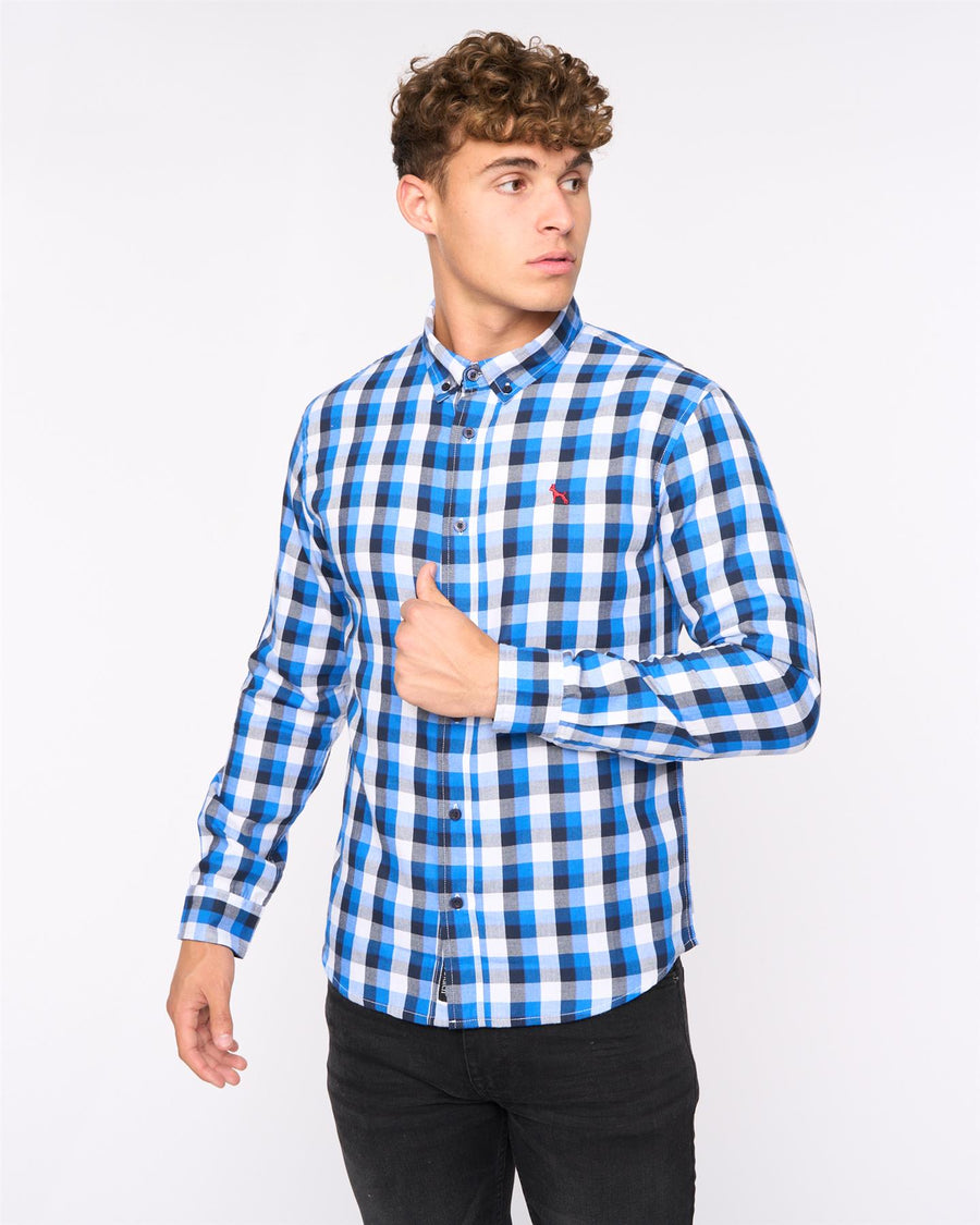 Mens  Gosfield Slim Fit Check Shirt Blue Check