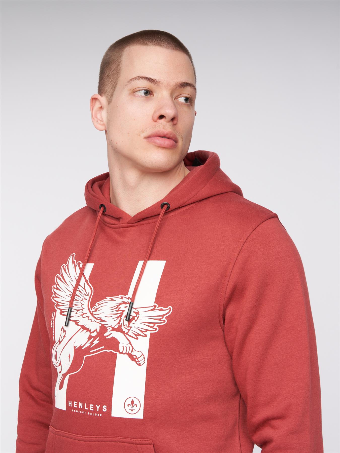 Mens Curveball Hoodie Deep Red