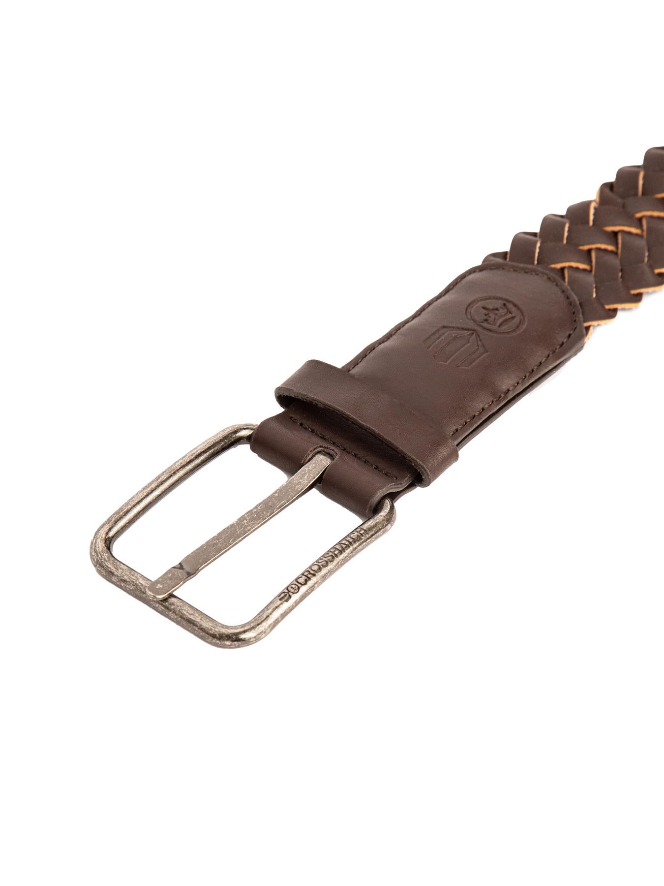 Pretzel Woven Belt Brown