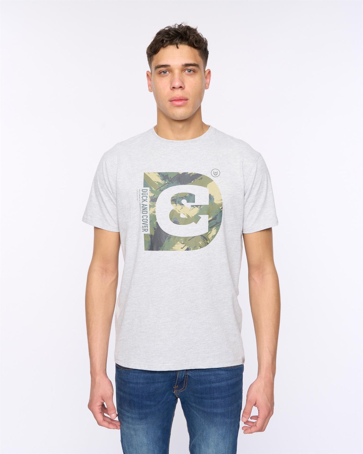 Mens Deecee T-Shirt Grey Marl