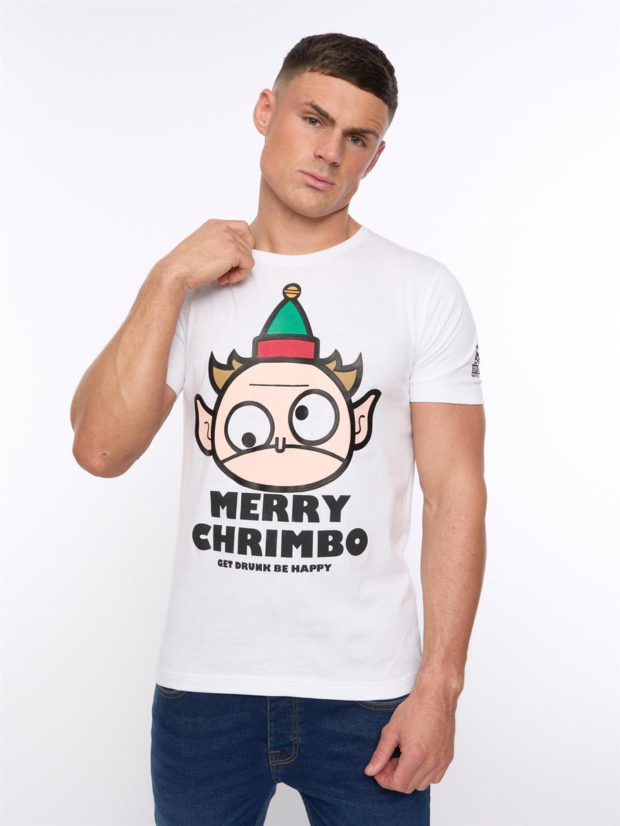 Mens Xplicit Drunk Elf T-Shirt White