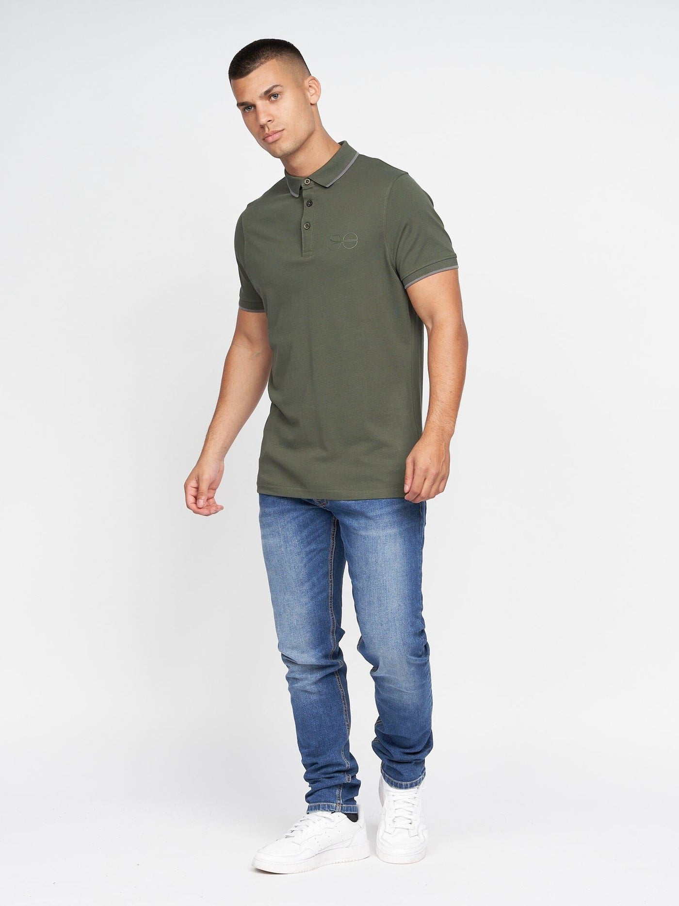 Mens Padro Polo Dark Khaki