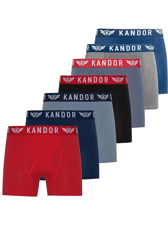 Men's Bambers Boxers 7pk Blue/Red