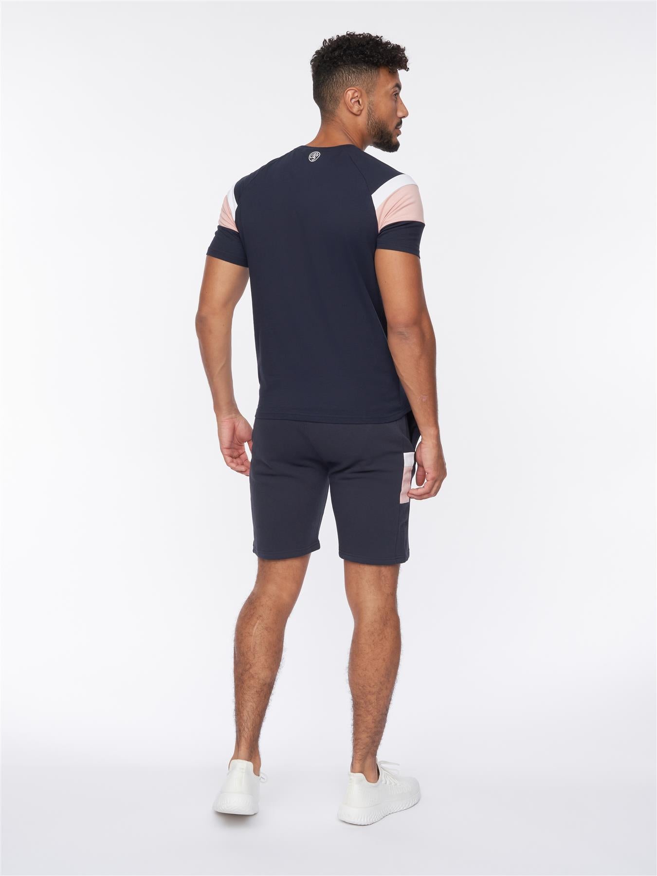 Cremland T-Shirt/Shorts Set Navy/Pink