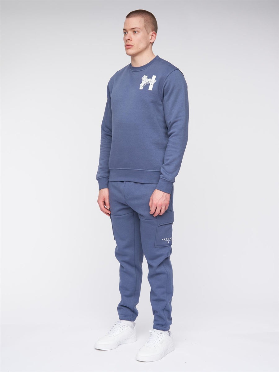 Mens Moorehen Crew Sweat Deep Blue