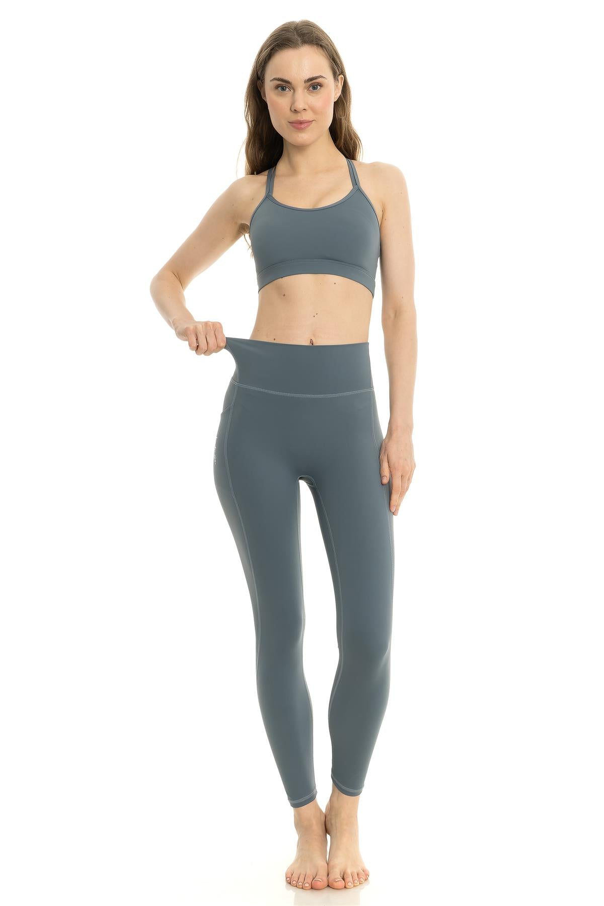 Arya  Pocket Leggings Slate Green