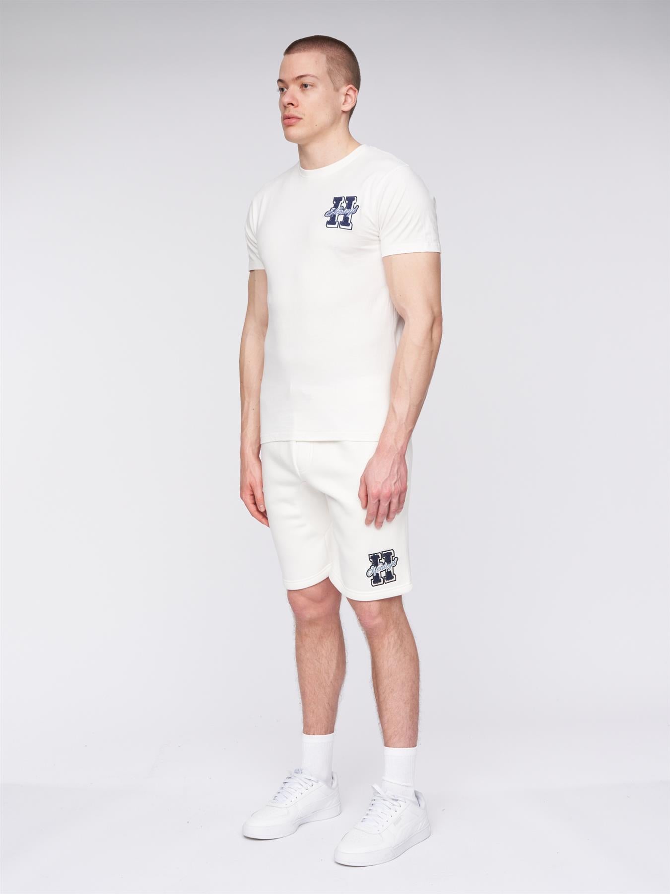 Mens Aitchen Jog Shorts Off White