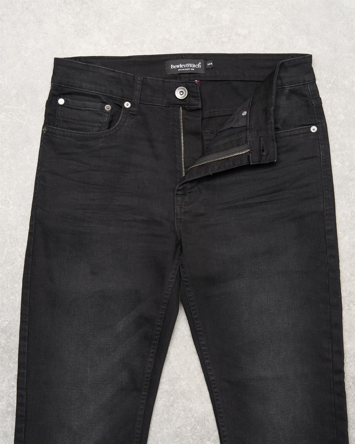 Mens Abingdon Slim Fit Jeans Black