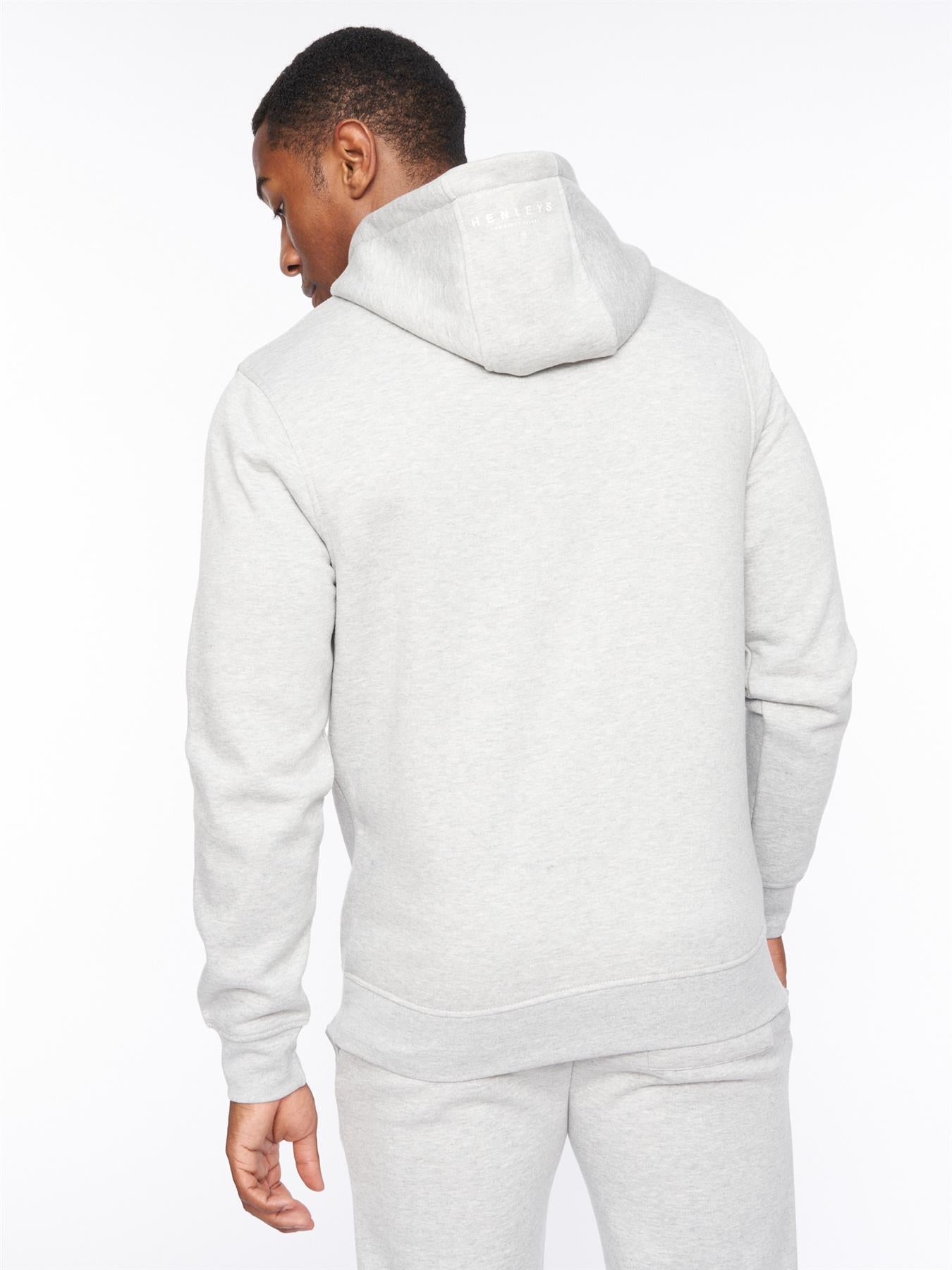 Mens Belton Hoodie Grey Marl