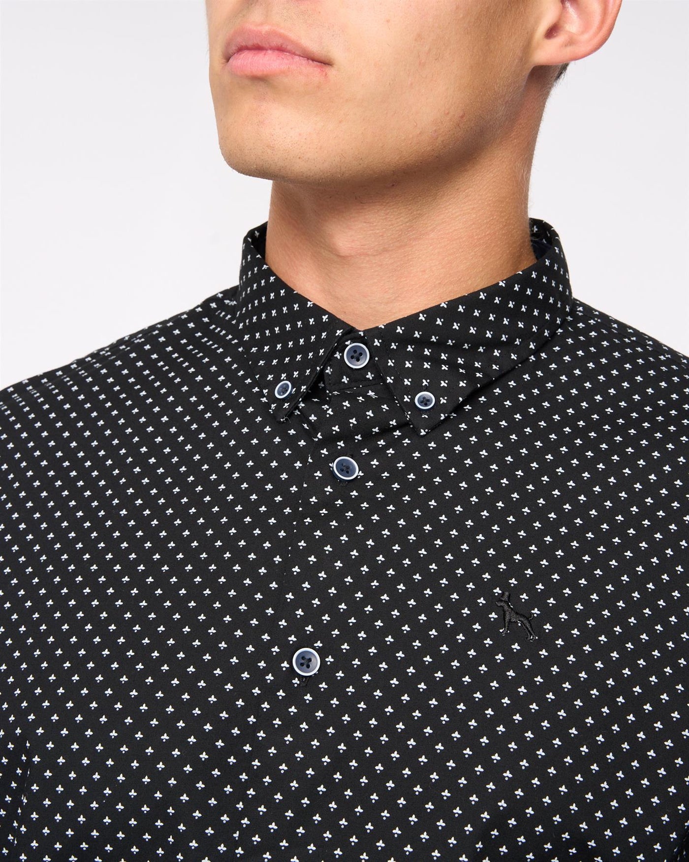 Mens Broadley Slim Fit Shirt Black