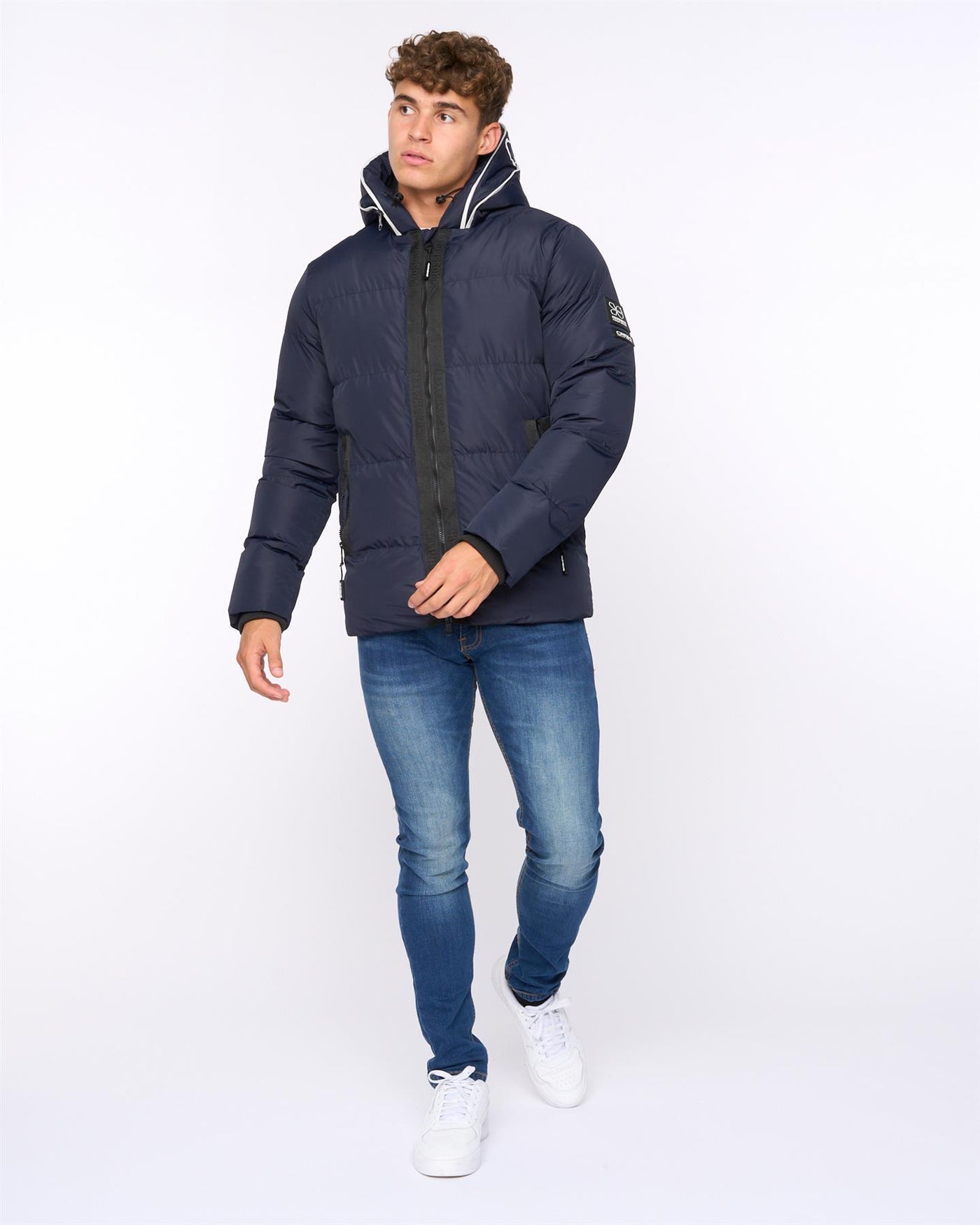 Mens  Sandbox Hooded Jacket Navy